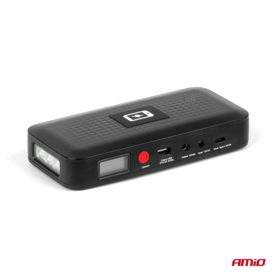 ΕΚΚΙΝΗΤΗΣ ΜΠΑΤΑΡΙΑΣ - STARTER POWERBANK 12V 4000mAh 800A  ΜΕ ΟΘΟΝΗ LCD & ΑΣΥΡΜΑΤΗ ΦΟΡΤΙΣΗ ΑΜΙΟ - 1 τεμ.-Amio-04055/AM ΕΚΚΙΝΗΤΗΣ ΜΠΑΤΑΡΙΑΣ - STARTER POWERBANK 12V 4000mAh 800A  ΜΕ ΟΘΟΝΗ LCD & ΑΣΥΡΜΑΤΗ ΦΟΡΤΙΣΗ ΑΜΙΟ - 1 τεμ.-Amio-04055/AM