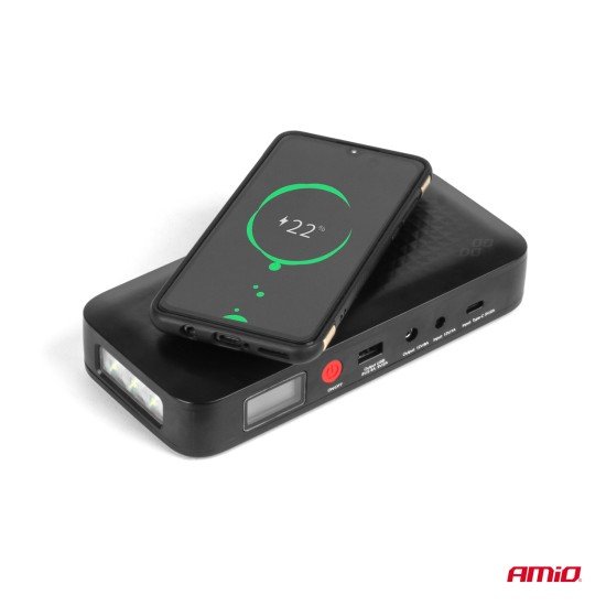 ΕΚΚΙΝΗΤΗΣ ΜΠΑΤΑΡΙΑΣ - STARTER POWERBANK 12V 4000mAh 800A  ΜΕ ΟΘΟΝΗ LCD & ΑΣΥΡΜΑΤΗ ΦΟΡΤΙΣΗ ΑΜΙΟ - 1 τεμ.-Amio-04055/AM ΕΚΚΙΝΗΤΗΣ ΜΠΑΤΑΡΙΑΣ - STARTER POWERBANK 12V 4000mAh 800A  ΜΕ ΟΘΟΝΗ LCD & ΑΣΥΡΜΑΤΗ ΦΟΡΤΙΣΗ ΑΜΙΟ - 1 τεμ.-Amio-04055/AM