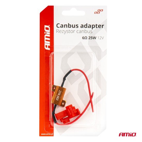 Amio - CANBUS Αντίσταση 6Ω 25W για LED Λάμπες – Anti Error - 1 τεμ. (04092/AM)-Amio-04092/AM