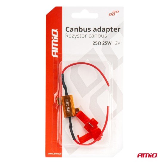 Amio - CANBUS Αντίσταση 25Ω 25W για LED Λάμπες – Anti Error - 1 τεμ. (04093/AM)-Amio-04093/AM