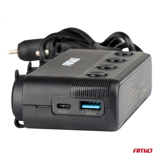 ΑΝΤΑΠΤΟΡΑΣ ΑΝΑΠΤΗΡΑ ΤΕΤΡΑΠΛΟΣ 12/24V 216W MAX ΜΕ 2 ΘΥΡΕΣ USB PD30W/QC3.0 AMIO - 1 Τεμ.-Amio-04175/AM ΑΝΤΑΠΤΟΡΑΣ ΑΝΑΠΤΗΡΑ ΤΕΤΡΑΠΛΟΣ 12/24V 216W MAX ΜΕ 2 ΘΥΡΕΣ USB PD30W/QC3.0 AMIO - 1 Τεμ.-Amio-04175/AM