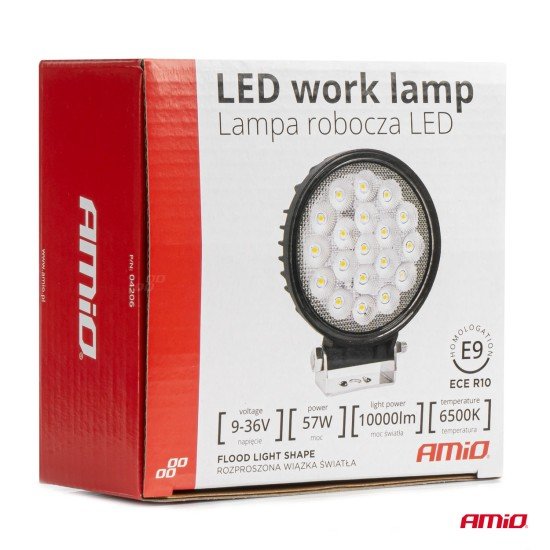 ΠΡΟΒΟΛΕΑΣ ΕΡΓΑΣΙΑΣ ΣΤΡΟΓΓΥΛΟΣ LED 57W 9-36V 10.000lm 6.500K AWL65 AMIO - 1 ΤΕΜ.-Amio-04206/AM ΠΡΟΒΟΛΕΑΣ ΕΡΓΑΣΙΑΣ ΣΤΡΟΓΓΥΛΟΣ LED 57W 9-36V 10.000lm 6.500K AWL65 AMIO - 1 ΤΕΜ.-Amio-04206/AM