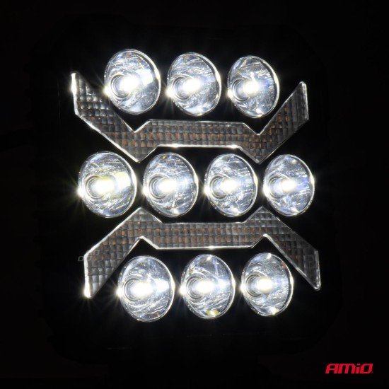 ΠΡΟΒΟΛΕΑΣ ΕΡΓΑΣΙΑΣ ΤΕΤΡΑΓΩΝΟΣ LED 54W 9-36V 10.000lm 6.500K 110x110x38mm AWL68 AMIO - 1 ΤΕΜ.-Amio-04209/AM
