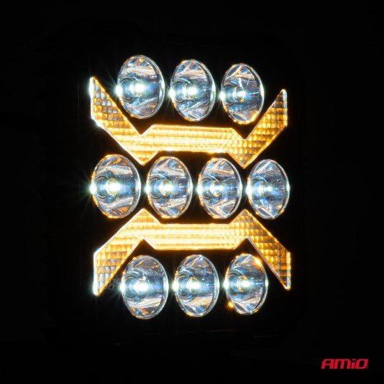 ΠΡΟΒΟΛΕΑΣ ΕΡΓΑΣΙΑΣ ΤΕΤΡΑΓΩΝΟΣ LED 54W 9-36V 10.000lm 6.500K 110x110x38mm AWL68 AMIO - 1 ΤΕΜ.-Amio-04209/AM