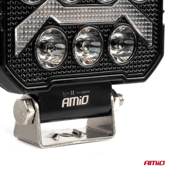 ΠΡΟΒΟΛΕΑΣ ΕΡΓΑΣΙΑΣ ΤΕΤΡΑΓΩΝΟΣ LED 54W 9-36V 10.000lm 6.500K 110x110x38mm AWL68 AMIO - 1 ΤΕΜ.-Amio-04209/AM