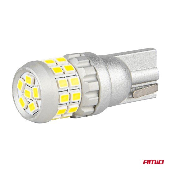 ΛΑΜΠΑΚΙΑ T10 W5W 12V/24V LED CAN-BUS 30xSMD 2016 ΛΕΥΚΟ 5500K ΑΜΙΟ - 2 ΤΕΜ.-Amio-04233/AM