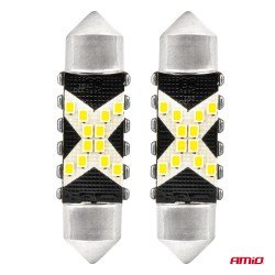 ΛΑΜΠΑΚΙΑ ΠΛΑΦΟΝΙΕΡΑΣ 36mm 12/24V C5W 5500K 12xSMD 2016 CAN-BUS FESTOON (ΛΕΥΚΟ) ΑΜΙΟ - 2 ΤΕΜ.-Amio-04236/AM ΛΑΜΠΑΚΙΑ ΠΛΑΦΟΝΙΕΡΑΣ 36mm 12/24V C5W 5500K 12xSMD 2016 CAN-BUS FESTOON (ΛΕΥΚΟ) ΑΜΙΟ - 2 ΤΕΜ.-Amio-04236/AM