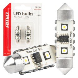 ΛΑΜΠΑΚΙΑ ΠΛΑΦΟΝΙΕΡΑΣ 36mm 12/24V C5W 5500K 12xSMD 3838 CAN-BUS FESTOON (ΛΕΥΚΟ) ΑΜΙΟ - 2 ΤΕΜ.-Amio-04248/AM ΛΑΜΠΑΚΙΑ ΠΛΑΦΟΝΙΕΡΑΣ 36mm 12/24V C5W 5500K 12xSMD 3838 CAN-BUS FESTOON (ΛΕΥΚΟ) ΑΜΙΟ - 2 ΤΕΜ.-Amio-04248/AM