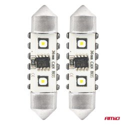ΛΑΜΠΑΚΙΑ ΠΛΑΦΟΝΙΕΡΑΣ 36mm 12/24V C5W 5500K 12xSMD 3838 CAN-BUS FESTOON (ΛΕΥΚΟ) ΑΜΙΟ - 2 ΤΕΜ.-Amio-04248/AM ΛΑΜΠΑΚΙΑ ΠΛΑΦΟΝΙΕΡΑΣ 36mm 12/24V C5W 5500K 12xSMD 3838 CAN-BUS FESTOON (ΛΕΥΚΟ) ΑΜΙΟ - 2 ΤΕΜ.-Amio-04248/AM
