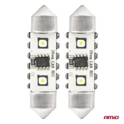 ΛΑΜΠΑΚΙΑ ΠΛΑΦΟΝΙΕΡΑΣ 39mm 12/24V C5W 5500K 12xSMD 3838 CAN-BUS FESTOON (ΛΕΥΚΟ) ΑΜΙΟ - 2 ΤΕΜ.-Amio-04249/AM ΛΑΜΠΑΚΙΑ ΠΛΑΦΟΝΙΕΡΑΣ 39mm 12/24V C5W 5500K 12xSMD 3838 CAN-BUS FESTOON (ΛΕΥΚΟ) ΑΜΙΟ - 2 ΤΕΜ.-Amio-04249/AM