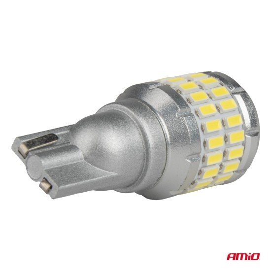 Amio - Λάμπα LED CANBUS T15 (W16W) 48SMD 3014 + 4SMD 3030 Λευκή 6000K 12V/24V για Φώτα Όπισθεν & Βοηθητικό Φωτισμό - 2τεμ. (04261/AM)-Amio-04261/AM
