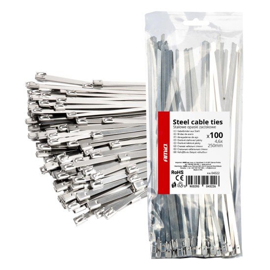 ΔΕΜΑΤΙΚΑ/ΔΕΤΙΚΑ ΚΑΛΩΔΙΩΝ TIE WRAP (ΤΑΙΡΑΠ) ΜΕΤΑΛΛΙΚΑ 4,6 x 250mm ΑΜΙΟ - 100 ΤΕΜ.-Amio-04322/AM ΔΕΜΑΤΙΚΑ/ΔΕΤΙΚΑ ΚΑΛΩΔΙΩΝ TIE WRAP (ΤΑΙΡΑΠ) ΜΕΤΑΛΛΙΚΑ 4,6 x 250mm ΑΜΙΟ - 100 ΤΕΜ.-Amio-04322/AM