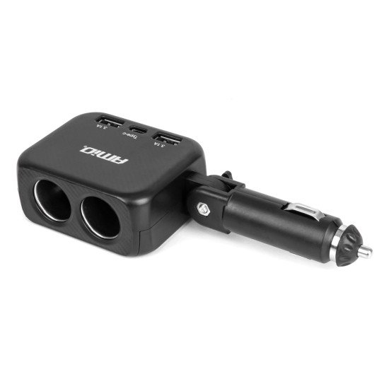 ΑΝΤΑΠΤΟΡΑΣ ΑΝΑΠΤΗΡΑ 12/24V 100W ΜΑΥΡΟΣ/2 ΘΕΣΕΙΣ/1xUSB-A+1xUSB-C/ΠΕΡΙΣΤΡΟΦΗ 180 ΜΟΙΡΩΝ ΑΜΙΟ - 1 ΤΕΜ.-Amio-04357/AM ΑΝΤΑΠΤΟΡΑΣ ΑΝΑΠΤΗΡΑ 12/24V 100W ΜΑΥΡΟΣ/2 ΘΕΣΕΙΣ/1xUSB-A+1xUSB-C/ΠΕΡΙΣΤΡΟΦΗ 180 ΜΟΙΡΩΝ ΑΜΙΟ - 1 ΤΕΜ.-Amio-04357/AM