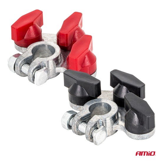 Amio - Πόλοι Μπαταρίας Αυτοκινήτου 800A Βαρέως Τύπου – Σετ (+/-), Επιψευδαργυρωμένες, Για 12/24V - 2 τεμ. (04391/AM)-Amio-04391/AM Amio - Πόλοι Μπαταρίας Αυτοκινήτου 800A Βαρέως Τύπου – Σετ (+/-), Επιψευδαργυρωμένες, Για 12/24V - 2 τεμ. (04391/AM)-Amio-04391/AM