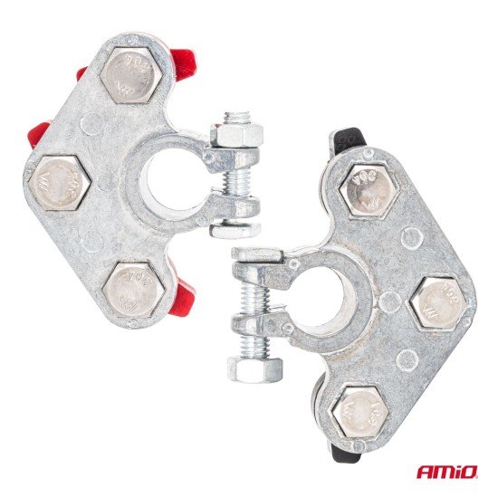 Amio - Πόλοι Μπαταρίας Αυτοκινήτου 800A Βαρέως Τύπου – Σετ (+/-), Επιψευδαργυρωμένες, Για 12/24V - 2 τεμ. (04391/AM)-Amio-04391/AM Amio - Πόλοι Μπαταρίας Αυτοκινήτου 800A Βαρέως Τύπου – Σετ (+/-), Επιψευδαργυρωμένες, Για 12/24V - 2 τεμ. (04391/AM)-Amio-04391/AM