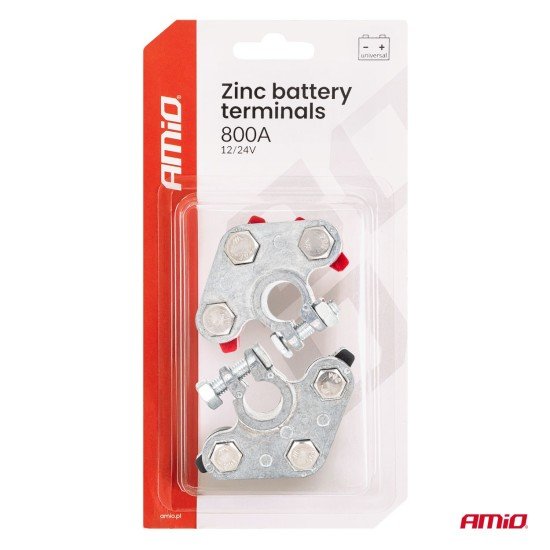 Amio - Πόλοι Μπαταρίας Αυτοκινήτου 800A Βαρέως Τύπου – Σετ (+/-), Επιψευδαργυρωμένες, Για 12/24V - 2 τεμ. (04391/AM)-Amio-04391/AM Amio - Πόλοι Μπαταρίας Αυτοκινήτου 800A Βαρέως Τύπου – Σετ (+/-), Επιψευδαργυρωμένες, Για 12/24V - 2 τεμ. (04391/AM)-Amio-04391/AM
