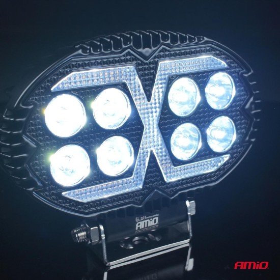 Amio - Προβολέας Εργασίας LED AWL78 SPOT 45W 2400lm 6500K με Λευκό + Κίτρινο φώς προειδοποίησης  9/36V - 1 τεμ. (04422/AM)-Amio-04422/AM