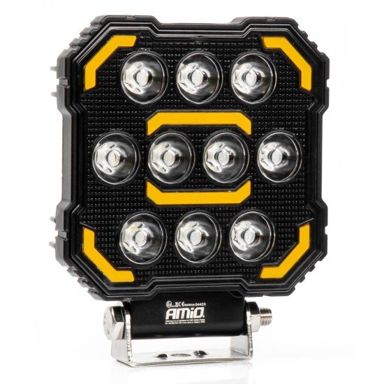 Amio - Προβολέας Εργασίας LED AWL79 SPOT 48W 3000lm 6500K με Λευκό + Κίτρινο φώς προειδοποίησης  9/36V - 1 τεμ. (04423/AM)-Amio-04423/AM