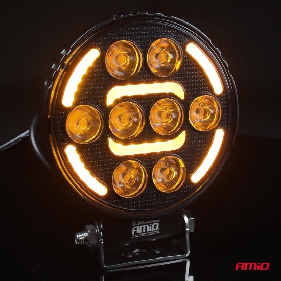 Amio - Προβολέας Εργασίας LED AWL80 SPOT 48W 2400lm με Λευκό + Κίτρινο φώς προειδοποίησης  9/36V - 1 τεμ. (04424/AM)-Amio-04424/AM