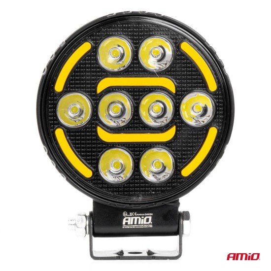 Amio - Προβολέας Εργασίας LED AWL80 SPOT 48W 2400lm με Λευκό + Κίτρινο φώς προειδοποίησης  9/36V - 1 τεμ. (04424/AM)-Amio-04424/AM