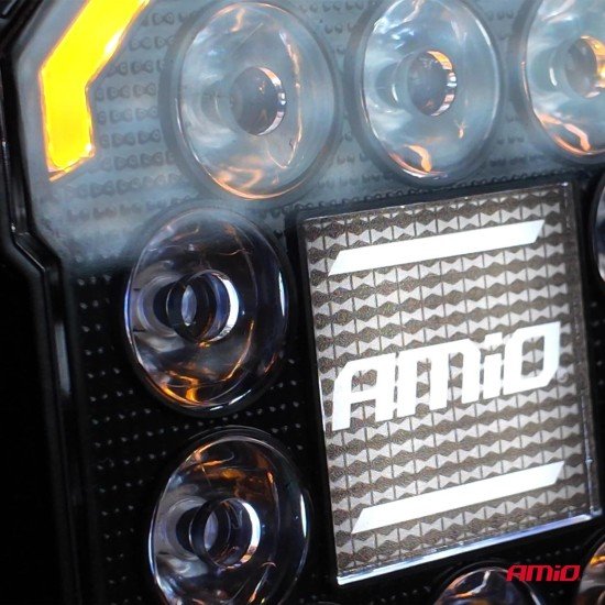 Amio - Προβολέας Εργασίας LED AWL81 SPOT 48W 3000lm 6500K με Κίτρινο φώς προειδοποίησης & φωτιζόμενο Logo - 1 τεμ. (04425/AM)-Amio-04425/AM