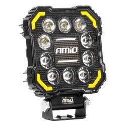 Amio - Προβολέας Εργασίας LED AWL81 SPOT 48W 3000lm 6500K με Κίτρινο φώς προειδοποίησης & φωτιζόμενο Logo - 1 τεμ. (04425/AM)-Amio-04425/AM