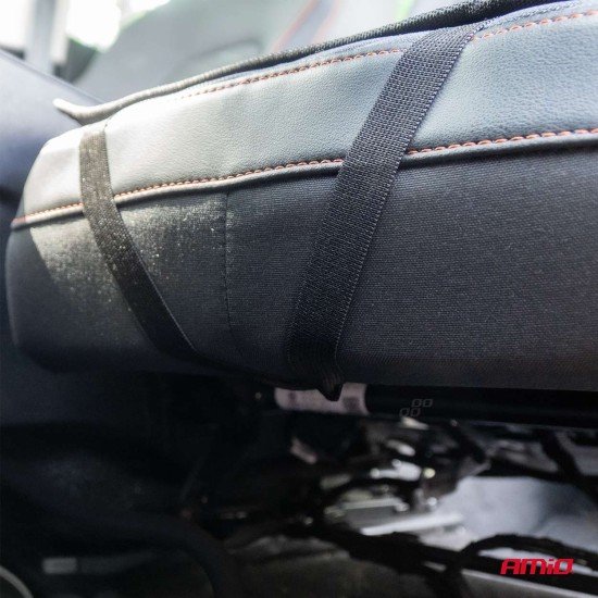 Amio - Κάλυμμα Καθίσματος Αντιιδρωτικό με Χάντρες & Στήριξη Μέσης 45×120cm Μαύρο – Universal CSM-16 - 1 Τεμ. (04429/AM)-Amio-04429/AM