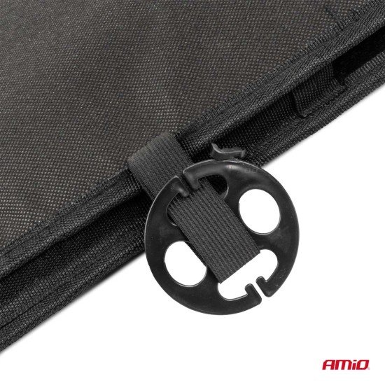 Amio - Κάλυμμα Καθίσματος Αντιιδρωτικό με Χάντρες & Στήριξη Μέσης 45×120cm Μαύρο – Universal CSM-16 - 1 Τεμ. (04429/AM)-Amio-04429/AM