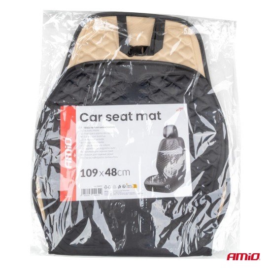Amio – Προστατευτικό Κάλυμμα Καθίσματος Αυτοκινήτου 48×109cm Μαύρο – Universal CSM-19 - 1 Τεμ. (04432/AM)-Amio-04432/AM