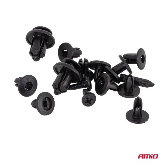 Amio - Σετ Κλιπς & Πριτσινιών Αμαξώματος με Εργαλεία Αφαίρεσης 650 τεμ. – Για Αυτοκίνητα & Μοτοσυκλέτες - 1 τεμ. (04433/AM)-Amio-04433/AM