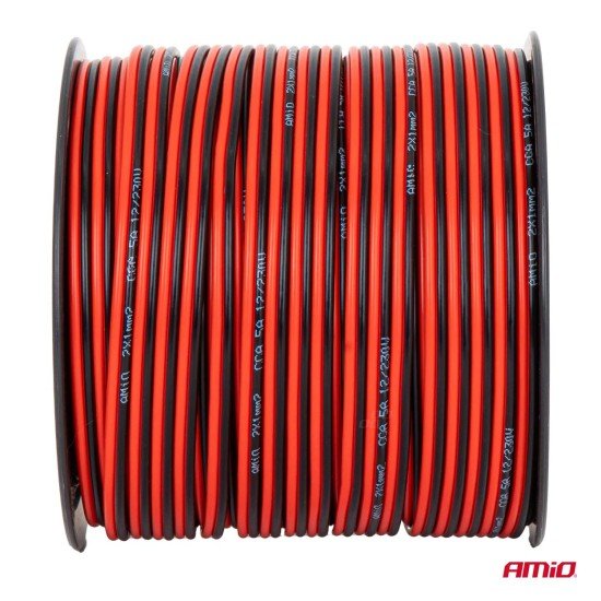 Amio - Δίδυμο Καλώδιο Ηχείων CCA 2×1mm² 100m - 1 τεμ. (04458/AM)-Amio-04458/AM Amio - Δίδυμο Καλώδιο Ηχείων CCA 2×1mm² 100m - 1 τεμ. (04458/AM)-Amio-04458/AM