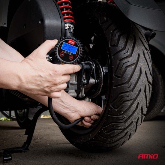 Amio - Ψηφιακό Μανόμετρο Πίεσης Ελαστικών 17 bar με Σωλήνα & Βαλβίδα Εκτόνωσης - 1τεμ. (04465/AM)-Amio-04465/AM Amio - Ψηφιακό Μανόμετρο Πίεσης Ελαστικών 17 bar με Σωλήνα & Βαλβίδα Εκτόνωσης - 1τεμ. (04465/AM)-Amio-04465/AM