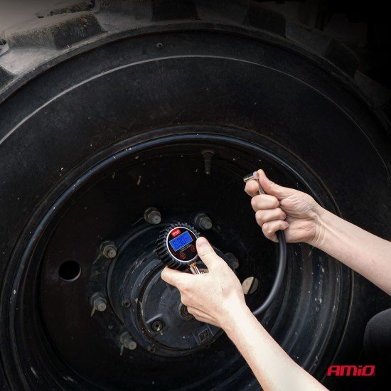 Amio - Ψηφιακό Μανόμετρο Πίεσης Ελαστικών 17 bar με Σωλήνα & Βαλβίδα Εκτόνωσης - 1τεμ. (04465/AM)-Amio-04465/AM Amio - Ψηφιακό Μανόμετρο Πίεσης Ελαστικών 17 bar με Σωλήνα & Βαλβίδα Εκτόνωσης - 1τεμ. (04465/AM)-Amio-04465/AM