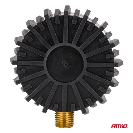 Amio - Επαγγελματικό μηχανικό μανόμετρο πίεσης ελαστικών 16 bar με λαστιχένια προστασία – Αναλογική ένδειξη -1 τεμ. (04467/ΑΜ)-Amio-04467/AM