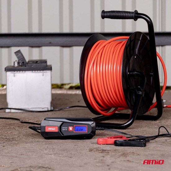 Amio - Φορτιστής Μπαταρίας Ψηφιακός DBC-5A SLA FLP τάση λειτουργίας 6/12V ένταση ρεύματος 5A για Επιβατικά Αυτοκίνητα και Μοτοσυκλέτες - 1 τεμ. (04522/AM)-Amio-04522/AM