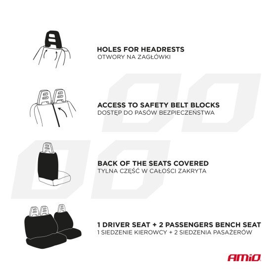 Amio - Καλύμματα Καθισμάτων τύπου SC-01 γκρι για Φορτηγά - 3 τεμ. (04601/AM)-Amio-04601/AM Amio - Καλύμματα Καθισμάτων τύπου SC-01 γκρι για Φορτηγά - 3 τεμ. (04601/AM)-Amio-04601/AM