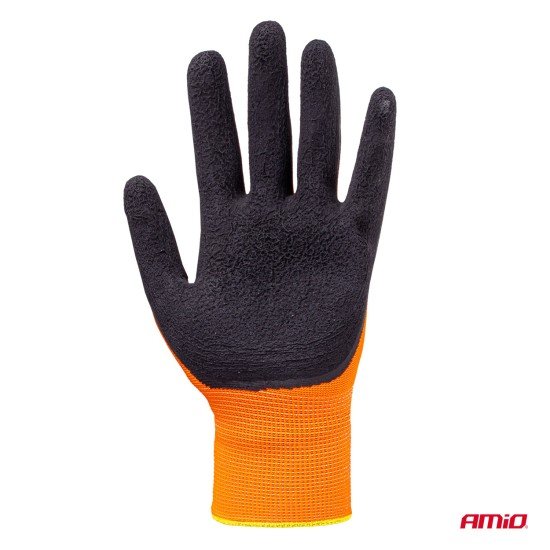 Amio - Γάντια Εργασίας με επικάλυψη αφρού λάτεξ χρώμα πορτοκαλί/μαύρο μέγεθος No.10 - 2 ζευγ. (04641/AM)-Amio-04641/AM