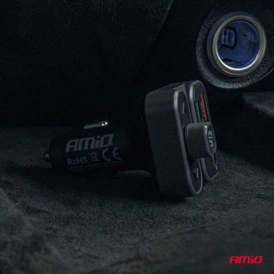 Amio - FM Transmitter Αναπτήρα τύπου FMT02 τάση λειτουργίας 12-24V με 2xUSB Type-A και 1xUSB Type-C για Επιβατικά Αυτοκίνητα και Φορτηγά - 1 τεμ. (04649/AM)-Amio-04649/AM Amio - FM Transmitter Αναπτήρα τύπου FMT02 τάση λειτουργίας 12-24V με 2xUSB Type-A και 1xUSB Type-C για Επιβατικά Αυτοκίνητα και Φορτηγά - 1 τεμ. (04649/AM)-Amio-04649/AM