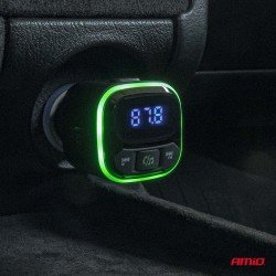 Amio - FM Transmitter Αυτοκινήτου 12/24V με 1xUSB Type-A και 2xUSB Type-C - 1 τεμ. (04651/AM)-Amio-04651/AM