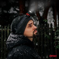 Amio - Φακός Κεφαλής Εργασίας τύπου T6 LED χωρητικότητα μπαταρίας 3600mAh - 1 τεμ. (04665/AM)-Amio-04665/AM