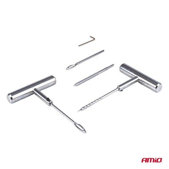 Amio - Κιτ Επισκευής Ελαστικών με κορδόνι (φυτίλι) σετ 25 τεμ. σε πλαστική κασετίνα μεταφοράς για Επιβατικά Αυτοκίνητα και Moto - 1 σετ (04692/AM)-Amio-04692/AM