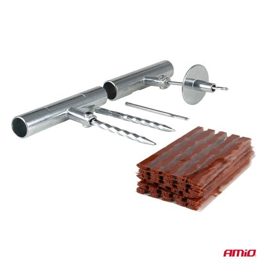 Amio - Κιτ Επισκευής Ελαστικών με Κορδόνι σε Κουτί Μεταφοράς - 38τεμ (04693)-Amio-04693/AM