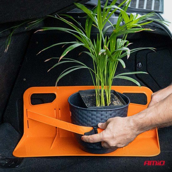 Amio - Διαχωριστικό/Σταθεροποιητής Αντικειμένων 4 Θέσεων Πορτ Μπαγκάζ Αντιολισθητικό διάσταση 46x19x14cm χρώμα πορτοκαλί - 1 τεμ (04769/AM)-Amio-04769/AM