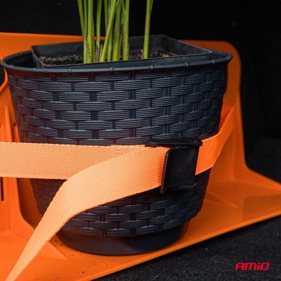 Amio - Διαχωριστικό/Σταθεροποιητής Αντικειμένων 4 Θέσεων Πορτ Μπαγκάζ Αντιολισθητικό διάσταση 46x19x14cm χρώμα πορτοκαλί - 1 τεμ (04769/AM)-Amio-04769/AM