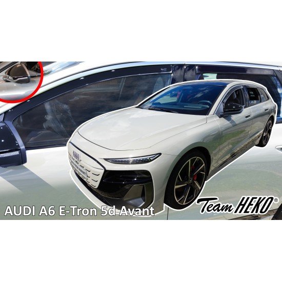 Heko - Ανεμοθράυστες για Audi A6 E-Tron 5 Doors Avant (έκδοση με καθρέπτες) 2024+ Σετ Αυτοκινήτου Απο Εύκαμπτο Φιμέ Πλαστικό - 4 τεμ. (ΑΝΕΜ.SET10298)-Heko-ΑΝΕΜ.SET10298