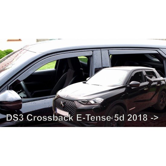 ΑΝΕΜΟΘΡΑΥΣΤΕΣ ΓΙΑ DS3 CROSSBACK E-TENSE 5D 2018+  ΣΕΤ ΑΥΤΟΚΙΝΗΤΟΥ ΑΠΟ ΕΥΚΑΜΠΤΟ ΦΙΜΕ ΠΛΑΣΤΙΚΟ HEKO - 4 ΤΕΜ.-Heko-ΑΝΕΜ.SET12276