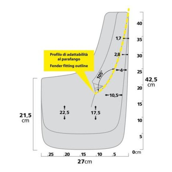 ΛΑΣΠΩΤΗΡΕΣ SPLASH-GUARDS CONTOUR SUV 27x42,5cm TYPE-6 2ΤΕΜ.-Lampa-L1251.1 ΛΑΣΠΩΤΗΡΕΣ SPLASH-GUARDS CONTOUR SUV 27x42,5cm TYPE-6 2ΤΕΜ.-Lampa-L1251.1