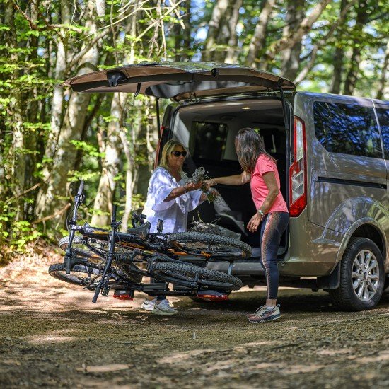 Menabo - Βάση Ποδηλάτου Κοτσαδόρου Orbit 2 για 2 ποδήλατα ή E-bike / Fat Bike Αναδιπλούμενη με Ανάκλιση / Μοχλό Γρήγορης Ασφάλισης / Αντάπτορα 13 pin - 1 τεμ. (14750/MB)-Menabo-14750/MB