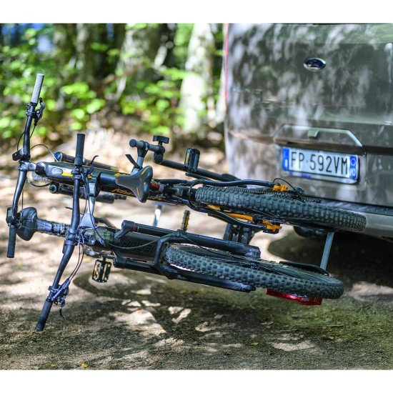 Menabo - Βάση Ποδηλάτου Κοτσαδόρου Orbit 2 για 2 ποδήλατα ή E-bike / Fat Bike Αναδιπλούμενη με Ανάκλιση / Μοχλό Γρήγορης Ασφάλισης / Αντάπτορα 13 pin - 1 τεμ. (14750/MB)-Menabo-14750/MB