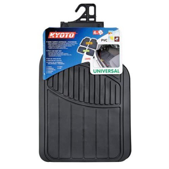 Πατάκια  KYOTO UNIVERSAL Λάστιχο 4τεμ 67x46cm + 40x33cm Μαύρα-Lampa-L2651.3 Πατάκια  KYOTO UNIVERSAL Λάστιχο 4τεμ 67x46cm + 40x33cm Μαύρα-Lampa-L2651.3